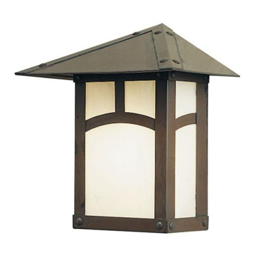 Evergreen 1 Light Wall Mount/Classic Arch Overlay 7.75 by Arroyo Craftsman - EW-7AWO-BZ