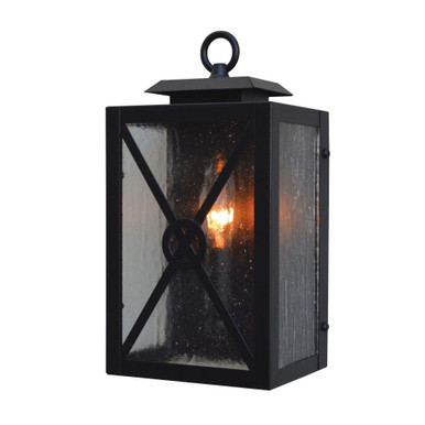 Exeter 1 Light Wall Sconce 10.5 Inch and 5.5 Inch Wide by Arroyo Craftsman - EXS-6CS-BK