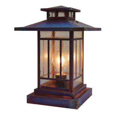 Kennebec 1 Light Column Mount 12.13 X 8.75 Inch Wide by Arroyo Craftsman - KC-9CS-RC