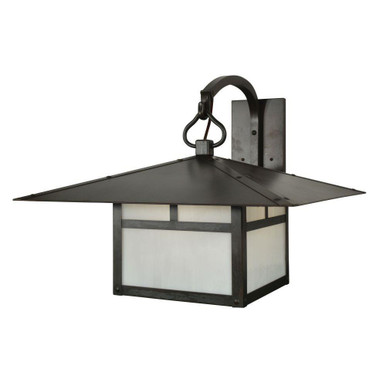 Monterey 1 Light Wall Mount with T Bar Overlay 16.88X20 by Arroyo Craftsman - MB-20TWO-BZ