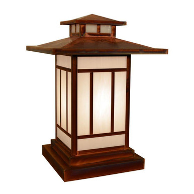 Kennebec 1 Light Column Mount 16.63 X 12.25 Inch Wide by Arroyo Craftsman - KC-12WO-RC