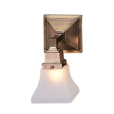 Ruskin 1 Light Wall Mount 9.75 Inch Tall X 5 Inch Wide by Arroyo Craftsman - RS-1-AB