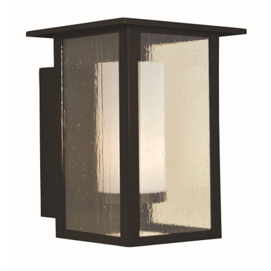 Meredith 1 Light Wall Mount 10 Inch Tall X 8 Inch Wide by Arroyo Craftsman - MEW-8CS-BK