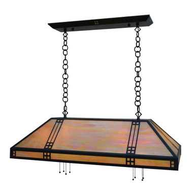 Prairie 8 Light Pendant 10.88 Inch Tall X 36 Inch Wide by Arroyo Craftsman - PH-18/36GW-BZ