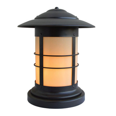 Newport 1 Light Column Mount 16.75 X 13.75 Inch Wide by Arroyo Craftsman - NC-14CR-BZ