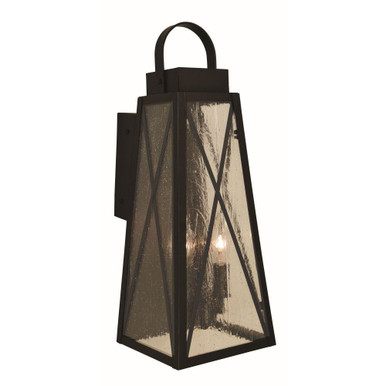 Nantucket 2 Light Wall Mount 18 Inch Tall X 7 Inch Wide by Arroyo Craftsman - NTW-7CS-BK
