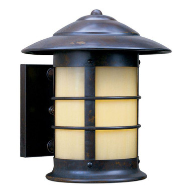 Newport 1 Light Wall Mount 10.63 Inch X 9.25 Inch Wide by Arroyo Craftsman - NS-9TN-BZ