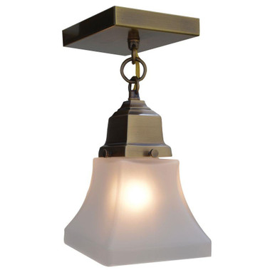 Ruskin 1 Light Flush Mount 10.25 Inch and 5 Inch Wide by Arroyo Craftsman - RCM-1-AB