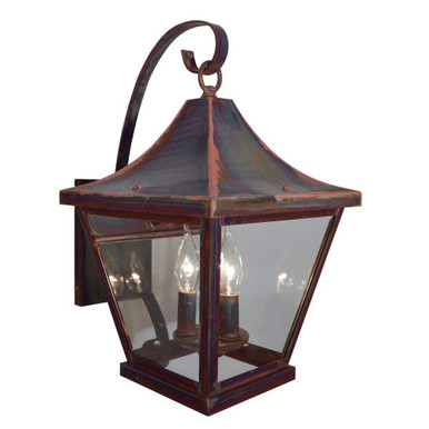 Nantes 3 Light Wall Mount 19 Inch Tall and 10 Inch Wide by Arroyo Craftsman - NAB-10CLR-RC