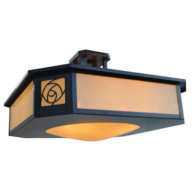 Saint Clair 4 Light Inverted Semi Flush Mount 11.25 by Arroyo Craftsman - SCCM-21CR-BZ