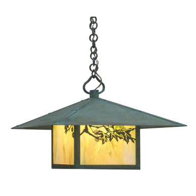 Monterey 1 Light Pendant with Sycamore Filigree 12X17 by Arroyo Craftsman - MH-17SFGW-VP