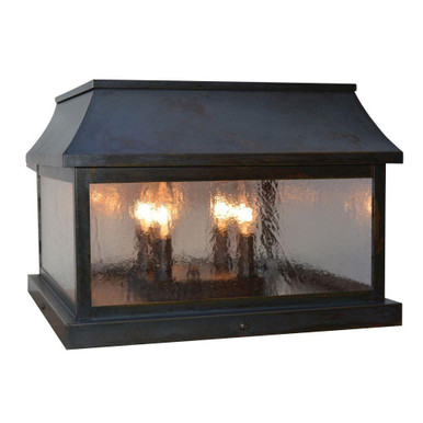 Providence 4 Light Column Mount 11 Inch X 15 Inch Wide by Arroyo Craftsman - PRC-15CS-BZ