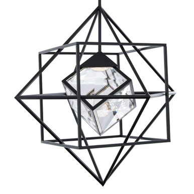 Heracles 26W 1 LED Pendant 38 Inch Tall and 38 Inch Wide by Schonbek Beyond - BPD51238-BK