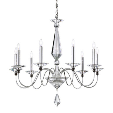 Jasmine 8 Light Chandelier 29.5 Inch and 33 Inch Wide by Schonbek Signature - 9679-40CL