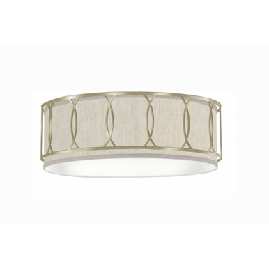 Chain Link 2 Light Flush Mount 6 Inch Tall and 17 Inch Wide by Lite Tops - FM-S100-875