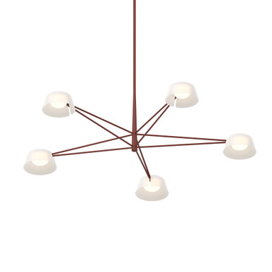 Sastoit Way 43W 5 LED Chandelier 12 Inch Tall and 45.25 Inch Wide - 181-BEL-1395888