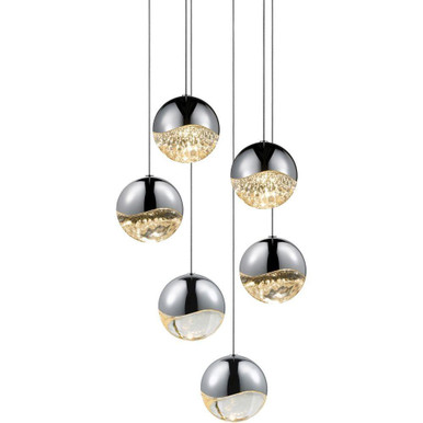 Jeasat Circle 6 LED Large Pendant 3.75 Inch Tall and 11.75 Inch Wide - 181-BEL-492903
