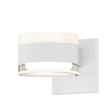 Sazei Court 2 LED White Cylinder and Clear Cylinder Lens Wall Sconce - 181-BEL-1395826