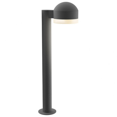Sazei Court 1 LED Dome Cap and White Cylinder Bollard 23.75 Inch Tall - 181-BEL-1395843