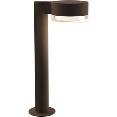 Sazei Court 1 LED Plate Cap and Clear Cylinder Bollard 16 Inch Tall - 181-BEL-1395838