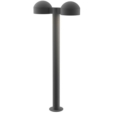Sazei Court 2 LED Dome Cap and Plate Lens Double Bollard 29.75 Inch - 181-BEL-1395876