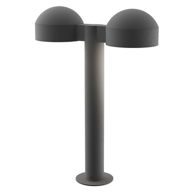 Sazei Court 2 LED Dome Cap and Plate Lens Double Bollard 17.75 Inch - 181-BEL-1395860