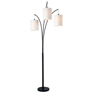 Leah 3 Light Floor Lamp 83.5 Inch Tall and 31.5 Inch Wide by Kenroy Home - 32849BL