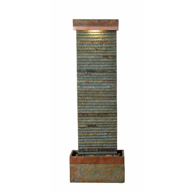 Stave Floor Fountain 48 Inch Tall and 16 Inch Wide by Kenroy Home - 51013SLCOP
