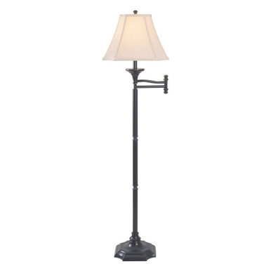 Wentworth 1 Light Swing Arm Floor Lamp 59.25 Inch Tall by Kenroy Home - 33051BBZ