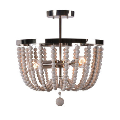 Dumas 3 Light Semi Flush Mount 17.25 Inch X 15.93 Inch Wide by Kenroy Home - 93136BS