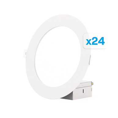 12W 5CCT LED Eco Slim Recessed Downlight (Pack of 24) by Infibrite - IB-002-18-12W-WH-24PK