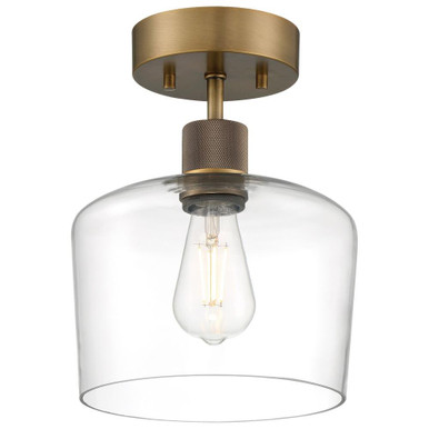 Risir Avenue 9W 1 LED 9 Inch Wide Transitional Semi Flush Mount - 4-BEL-1265462