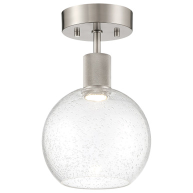 Risir Avenue 1 Light 7.5 Inch Wide Steel Semi Flush Mount - 4-BEL-1265466
