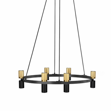 Duclrt Circle 600W 12 LED Chandelier 7.25 Inch Tall and 36 Inch Wide - 303-BEL-1364325