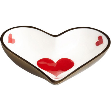 Heart Tray 5.75 Inch Wide by 1.25 Inch High by Cyan - 07038