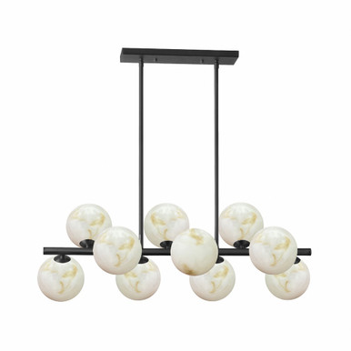 Huvt Circle 10 Light Pendant 11 Inch Tall and 31 Inch Wide - 303-BEL-1375078
