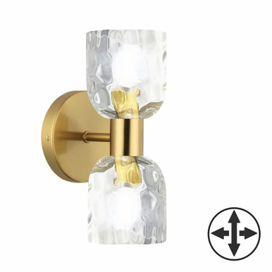 Wamaim Way 120W 2 LED Bath Vanity 11.5 Inch Tall X 4.75 Inch Wide - 303-BEL-1364374