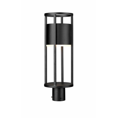 Luca 8W 1 LED Outdoor Post Mount Light 21.75 x 7.25 In by Z-Lite - 517PHM-BK-LED