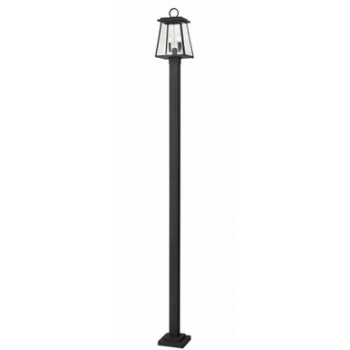 Broughton 2 Light Outdoor Post Mount Light 112.5 x 10.25 In by Z-Lite - 521PHMS-536P-BK