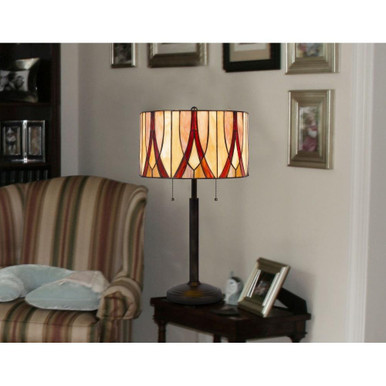 Vekio Avenue 2 Light Table Lamp In Mission Style 24 x 14 Inches - 1-BEL-5191535