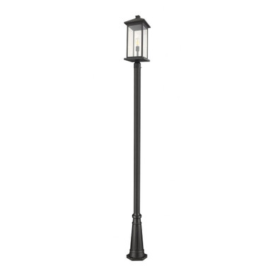 Portland 1 Light Outdoor Post Mount 14.25 x 105.25 Inch by Z-Lite - 531PHBXLR-519P-BK