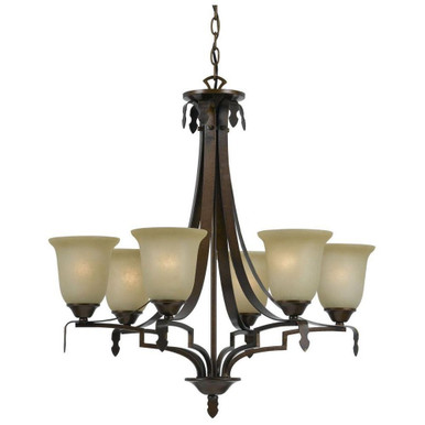 Getun Trail 6 Light Large Chandelier - 1-BEL-1007016