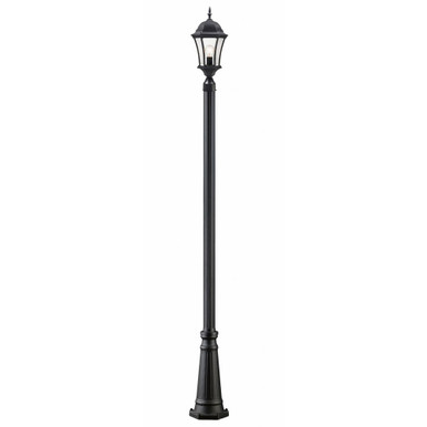 Wakefield 1 Light Outdoor Post Mount Lantern 10 x 116 Inches by Z-Lite - 522PHM-519P-BK