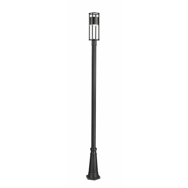 Luca 8W 1 LED Outdoor Post Mount Light 115.75 x 10 In by Z-Lite - 517PHM-519P-BK-LED