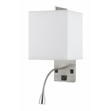 1 Light Bedside Wall Sconce 15 Inch Tall - 1-BEL-5192233