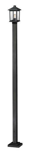 Portland 1 Light Outdoor Post Mount Lantern 9.25 x 109.38 Inches by Z-Lite - 531-PPL