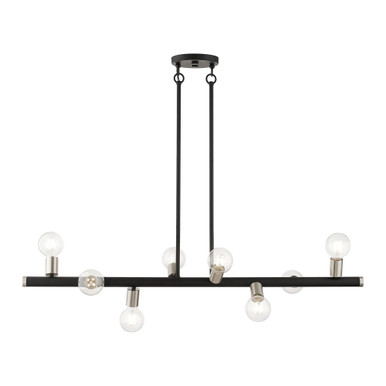 Bannister 8 Light Asymmetrical Linear Chandelier by Livex - 45868