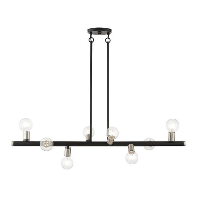 Bannister 8 Light Asymmetrical Linear Chandelier by Livex - 45868