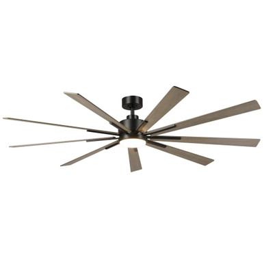 Aries - 9 Blade Ceiling Fan with Light KIt-13.4 Inch Tall and 72 Inch Wide - F8009BK