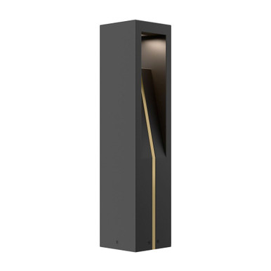 Cubical 7.4W 1 LED Bollard Light 24 Inch Tall and 5.5 Inch Wide by WAC - 6705-30BK